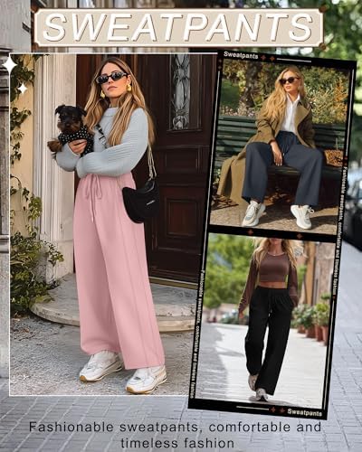 Evervibe 3 Pack Women's Plus Size Wide Leg Pants Baggy Sweatpant - Image 2