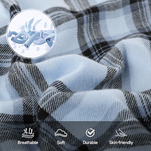 BAMBOO COOL Men's Pajama Bottoms Plaid Pajamas Pants Soft Lounge Woven Pj - Image 2