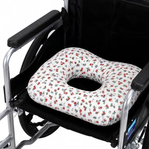 Anti-Slip Wheelchair Cushions, Bed Sore Cushions for Butt, Ergonomic Innovations Orthopedic Donut Pillow, Medical Seat Cushion for Sciatica, Back, Coccyx, Pressure Sore (Cherry Berry) by Makeyourlifebetter