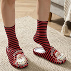 Christmas Fuzzy Slipper with Socks for Women Men Warm House Slipper and Socks Cozy Fuzzy Slippers for Indoor - Image 3