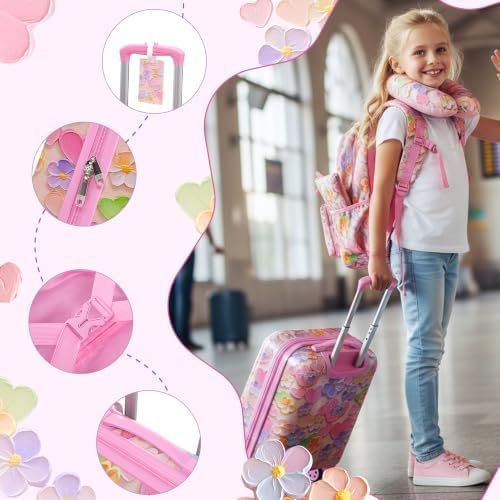 16’’ Kid’s Luggage Set with Spinner Wheels, Hardside with Suitcases,6 Piece - Image 6