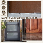 Pushglossy 2 Pcs Kerf Style 36" Door Bottom Seal Threshold Brown - Image 5