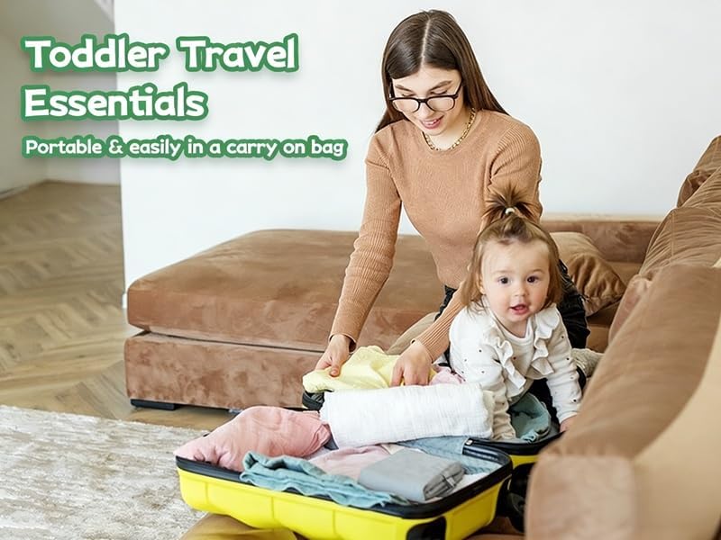 Large Grey Toddler Airplane Bed with Cloth Book, Portable Airplane Seat Extender Travel Bed for Kids, Soft Baby Plane Travel Essentials for Flying, Toddlers Long Flight Must Haves Footrest - Image 5