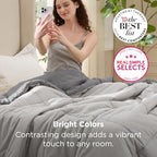 Bedsure Twin XL Comforter Duvet Insert - Bedding Quilted, Light Grey/Grey - Image 7