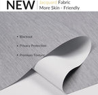 Boolegon Blackout Roller Shades for Windows, Light Grey, 34" W x 64" H - Image 2