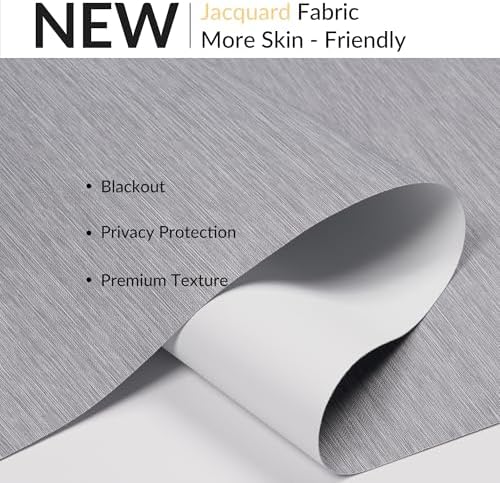 Boolegon Blackout Roller Shades for Windows, Light Grey, 33" W x 56" H - Image 2