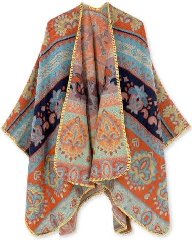 Beautiful Nomad Women's Retro Style Poncho Cape Boho Shawl Wraps by BeautifulNomad
