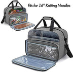 Teamoy Knitting Bag Tote, Crochet Bag Yarn Storage Organizer, Gray - Image 4