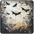Gothic Black Bat Extra Large Picnic Blankets Waterproof Foldable Beach Blanket Waterproof Sandproof Outdoor Packable Camping Blanket with Zip 79"x79" by Unknown