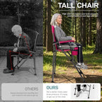 EVER ADVANCED Tall Directors Chair 31" Foldable Camping Mesh Pink - Image 4