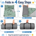 Personalized Toddler Nap Mat with Pillow and Blanket, Monogram Nap Mats for Preschool Daycare, Custom Thickened Large 55”x22.5” Sleeping Bag for Kids, Rollup Sleeping Mat for Boys Girls Gift - Image 5