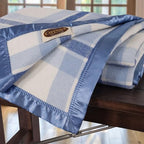 Creswick Woollen Mills 100% Australian Merino Wool Blanket – Soft Warm and Natural with Satin Binding, Breathable Luxury Bedding for All Seasons, (Blue Plaid, Throw) - Image 2