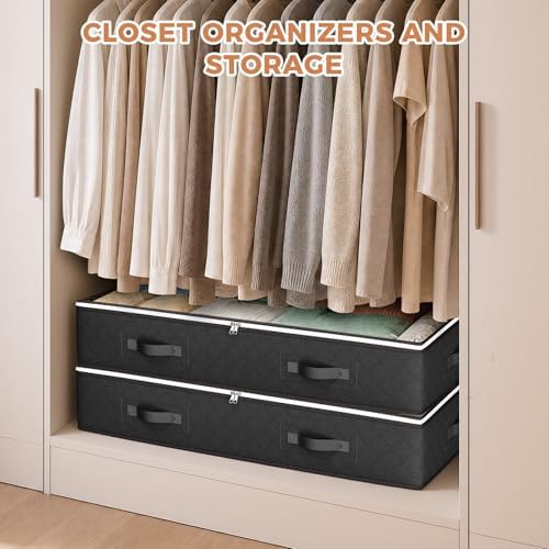 Budding Joy Under Bed Storage Containers with Clear Lids, 4 Pack - Image 4