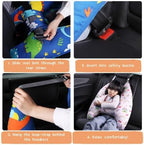 Kids Travel Pillow for Ages 6+ Dinosaur Blue, H-Shaped Head & Neck Support - Image 5