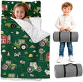 Personalized Toddler Nap Mat with Pillow and Blanket, Monogram Nap Mats for Preschool Daycare, Custom Thickened Large 55”x22.5” Sleeping Bag for Kids, Rollup Sleeping Mat for Boys Girls Gift by Feraurae
