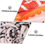 1pc Creative Letter Pattern Flannel Blanket Lightweight and Warm Office Travel Comforter for Boys and Girls - Image 2