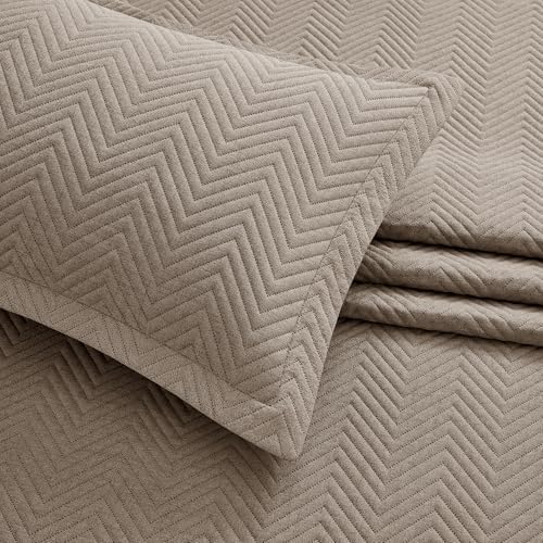 IR Imperial Rooms Twin Quilt Bedding Set Camel Bedspread Wave - Image 5