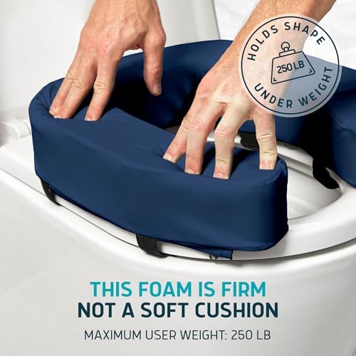 Lunderg Padded Toilet Seat Riser for Seniors - Adds 3 Inches. Universal Fit - Image 6