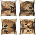 Feelyou Vintage Bear Throw Pillow Covers Decorative 20" x 20" Inches by Feelyou