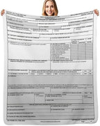 DD Form 214 Throw Blanket Veterans-Blanket for Men Dad Women Cozy Soft Fleece Blankets Couch Sofa Bedroom Living Room Decor Camping Travel Picnic Supplies 40x50 in by Unknown