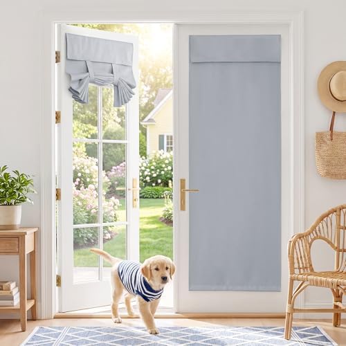 RYB HOME 2 Panels Blackout French Door Curtains for Front Back Glass Door by RYBHOME