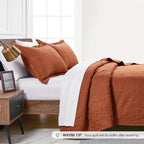 Love's cabin Quilts for Full Bed Umber Bedspreads Bedding Set - Lightweight Bedspread Comforter - Coin Pattern Bedding Coverlet for All Season - 3 Pieces (1 Quilt, 2 Pillow Shams) - Image 4