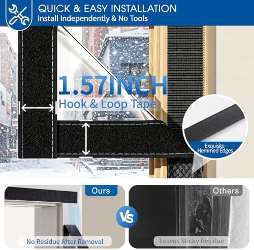Magnetic Thermal Insulated Door Curtain Fits 32x80inch Front Door - Image 5