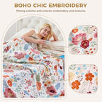LUTBM Boho Throw Blanket for Bed 60"x80", All Season Cotton Couch Blankets - Image 3