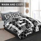 WeCozy Queen Comforter Set with Sheets, 7 Pieces Geometric Moroccan Bedding - Image 4