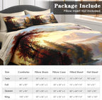 Pamnest King Comforter Set with Sheets, 7 Pieces Fall Mountain Bedding - Image 6