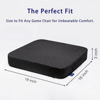 Ifoam Gel Infused Memory Foam Layer Wheelchair Cushion - Seat Cushion for Wheelchair-OfficeChair, Kitchen Chair-Pressure Sore and Tailbone Pain Relief-High Dense Polyfoam Base (Black,18x16x3 inch) - Image 2