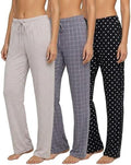 3 Pack Women's Pajama Pants Soft Lounge PJ Bottoms Comfy Sleepwear Pijamas by RealEssentials