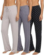 3 Pack Women's Pajama Pants Soft Lounge PJ Bottoms Comfy Sleepwear Pijamas by RealEssentials