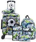 16’’ Kid’s Luggage Set with Spinner Wheels, Hardside with Suitcases,6 Piece by Rosamo