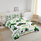 Feelyou Garbage Truck Bedding Set Cartoon Car Comforter Set for Kids Boys - Image 2
