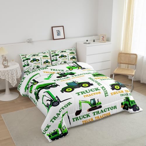 Feelyou Garbage Truck Bedding Set Cartoon Car Comforter Set for Kids Boys - Image 2