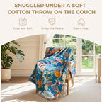 LUTBM Boho Throw Blanket for Bed 60"x80", All Season Cotton Couch Blankets - Image 5