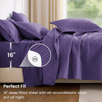 Love's cabin Queen Quilts Bedspreads, 7 Pieces Bed in a Bag, Deep Purple - Image 4