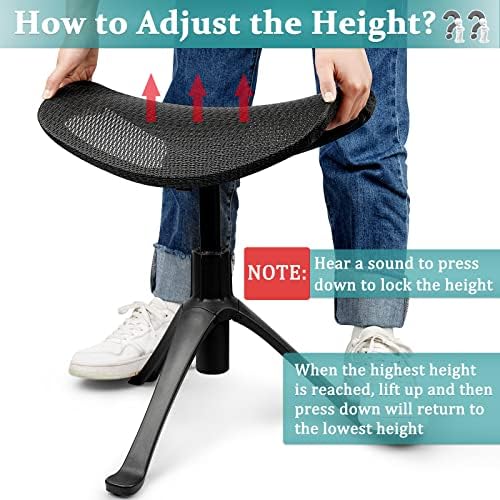 Lilithye Footrest for Desk Adjustable Height 2-in-1 Function, Black - Image 3