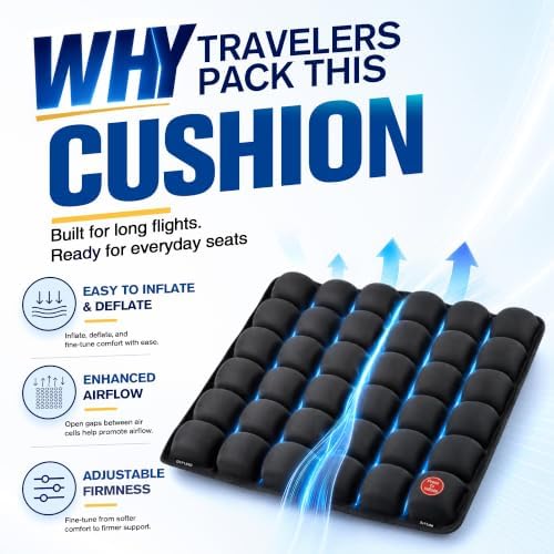 Travel Seat Cushion for Airplane: Inflatable Seat Cushion for Long Flights - Image 3