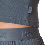 Hanes Women's Originals SuperSoft Comfywear 2 Piece Crop Tank & Lounge Pants Loungewear Set - Image 4