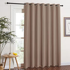 NICETOWN Blackout Blinds for Patio Door - Sliding Door Insulated Blackout Curtains, Extra Wide Curtain for Villa/Hall/Parlor (100 inches W x 84 inches L, Cappuccino) by NICETOWN