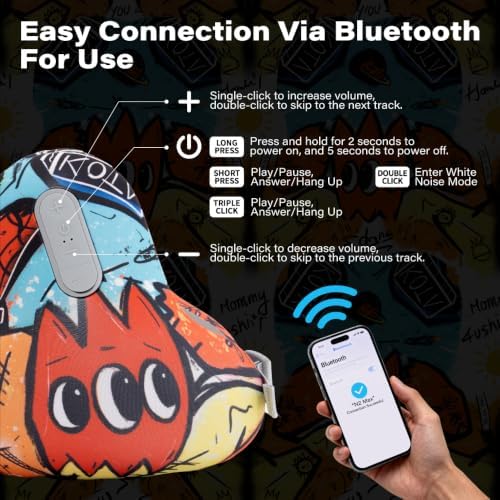 Bluetooth Travel Neck Pillow, Memory Foam - Image 6
