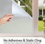 HIDBEA Frosted Glass Window Privacy Film,Static Cling 23.6 in x 13.1 ft - Image 7