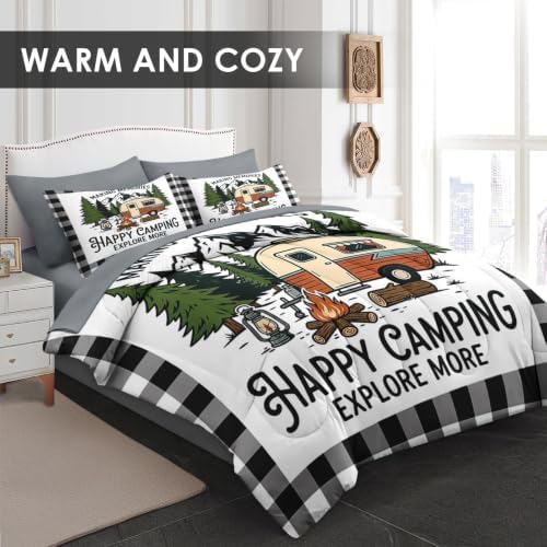 WeCozy Full Comforter Set with Sheets, 7 Pieces Rv Happy Bedding - Image 4