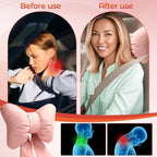 2 Pack Light Pink Bow Leather Car Headrest Pillow - Image 4