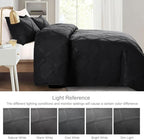 Exclusivo Mezcla 3-Piece Soft Quilt King Size Bedding Set, Black - Image 3