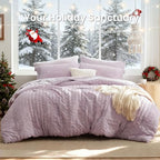 Love's cabin Seersucker Lavender Queen Comforter Set, 7-Piece Bed in a Bag - Image 2