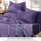 Love's cabin Queen Quilts Bedspreads, 7 Pieces Bed in a Bag, Deep Purple - Image 6