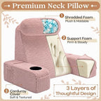 Reading Pillow/Backrest Pillow with Arms, Cup Holder & Phone Pocket - Image 5